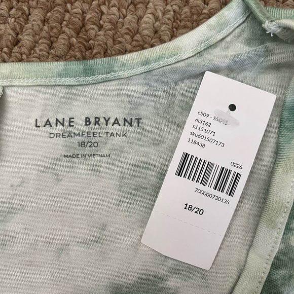 NWT Lane Bryant Plus Size Green Tie-Dye Tank and Open Front Cardigan - Picture 5 of 5